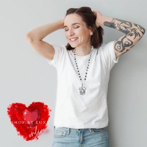 Saint Christopher Medallion Hand Beaded Necklace